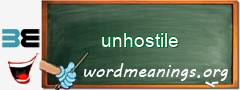 WordMeaning blackboard for unhostile